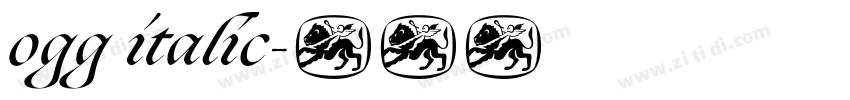 ogg italic字体转换
